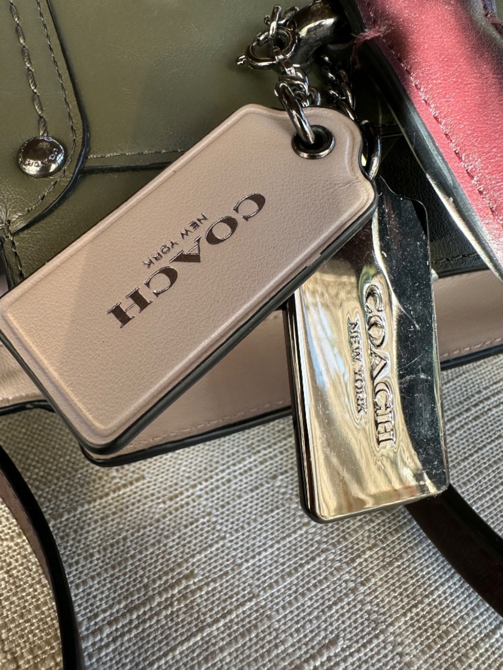 Coach Swagger 27 Colorblock Leather Satchel - Picture 11 of 16